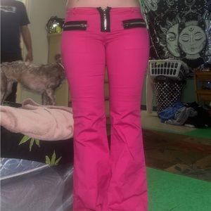 super cute pink and black lowrise pants